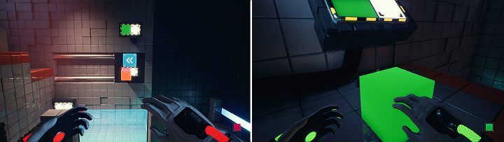 Pull the orange cube out of the wall and turn around to the console - QUBE 2 - Chapter 4 - Lost in Transmission - Walkthrough - Q.U.B.E. 2 Game Guide