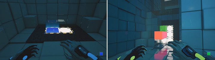 Create a blue cube and get to the higher level - QUBE 2 - Chapter 5 - Tangled (The Machine) - Walkthrough - Q.U.B.E. 2 Game Guide