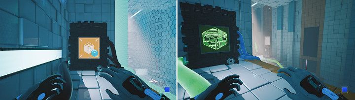 Approach the computer and activate it with the LMB - QUBE 2 - Chapter 5 - Tangled (The Machine) - Walkthrough - Q.U.B.E. 2 Game Guide