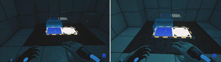 Create blue cubes on the next two panels to continue - QUBE 2 - Chapter 5 - Tangled (The Machine) - Walkthrough - Q.U.B.E. 2 Game Guide