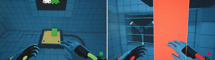 Once you pull the green cube out of the wall, you will activate the crane - QUBE 2 - Chapter 5 - Tangled (The Machine) - Walkthrough - Q.U.B.E. 2 Game Guide