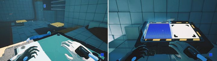 Get on top of the large button and you will create stairs - QUBE 2 - Chapter 5 - Tangled (The Machine) - Walkthrough - Q.U.B.E. 2 Game Guide