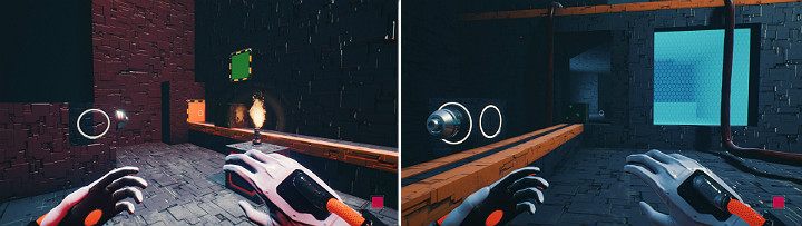 Turn around to face the green cube and create an orange one behind it - QUBE 2 - Chapter 11 - The Abyss - Walkthrough - Q.U.B.E. 2 Game Guide