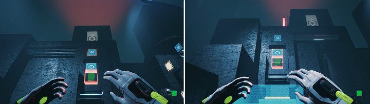 Set the wall to a vertical position and move the crane left - QUBE 2 - Chapter 11 - The Abyss - Walkthrough - Q.U.B.E. 2 Game Guide