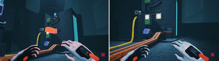 Create a new orange cube and place a sphere on top of it that will be covered in oil - QUBE 2 - Chapter 11 - The Abyss - Walkthrough - Q.U.B.E. 2 Game Guide