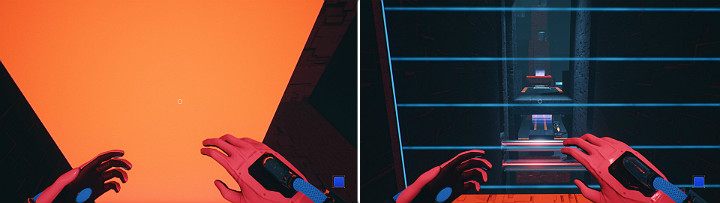 Turn around to face the orange cube and delete it - QUBE 2 - Chapter 11 - The Abyss - Walkthrough - Q.U.B.E. 2 Game Guide