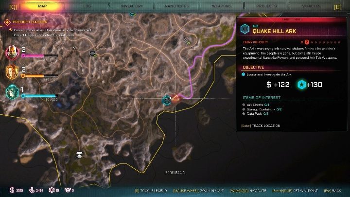Quake Hill Ark is located in the south-eastern part of the location, at the end of the map - Best skills available in the Rage 2 game - Basics - Rage 2 Guide