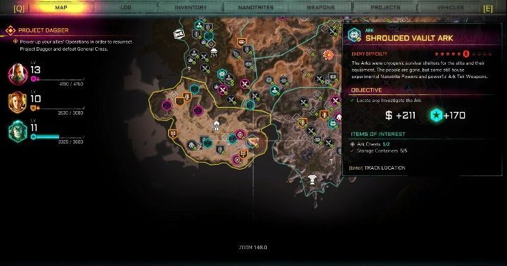 The ark is located in the eastern part of the location, near the two Electro Forges - Arks in Dune sea - Side activities in Rage 2 - Arks - Rage 2 Guide