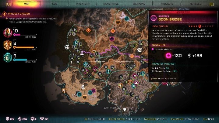 This bandits den can be found in the eastern part of the location - on the southern part of the map - Arks in Sekreto Wetlands - Side activities in Rage 2 - Arks - Rage 2 Guide