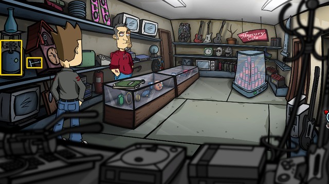 Look at the broken radio in your inventory (RMB) - Go inside Matts apartment - Day 1 - Monday: A box full of junk and too much free time - Randals Monday - Game Guide and Walkthrough