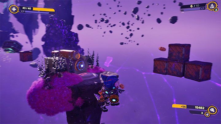 You will have to complete an unusual obstacle course to obtain this collectible - activating generators only briefly reveals the path, which after a few seconds becomes invisible again - Ratchet & Clank Rift Apart: Blizar Prime - collectibles, list of all, map - Secrets and Collectibles - Ratchet & Clank Rift Apart Guide