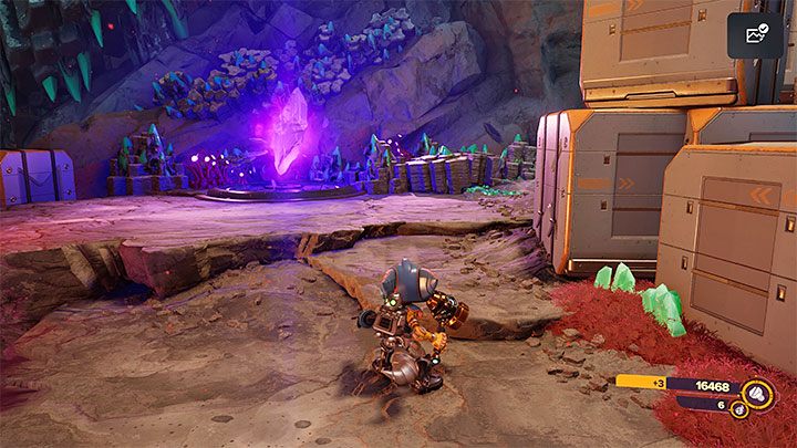 You must return to the dimension before the cataclysm, then head north and locate the blizon shown in the image - Ratchet & Clank Rift Apart: Blizar Prime - collectibles, list of all, map - Secrets and Collectibles - Ratchet & Clank Rift Apart Guide