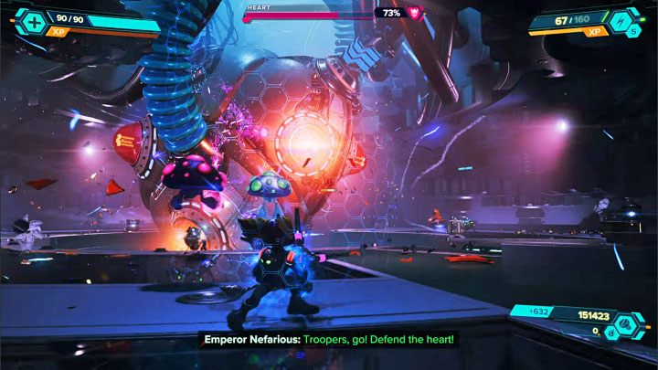 On the ledges surrounding the heart you will again meet standard opponents and as before the best tactic is to summon allies such as the Glove of Doom or Mr - Ratchet & Clank Rift Apart: Emperor Nefarious, the final boss - how to defeat him? - Bosses - Ratchet & Clank Rift Apart Guide