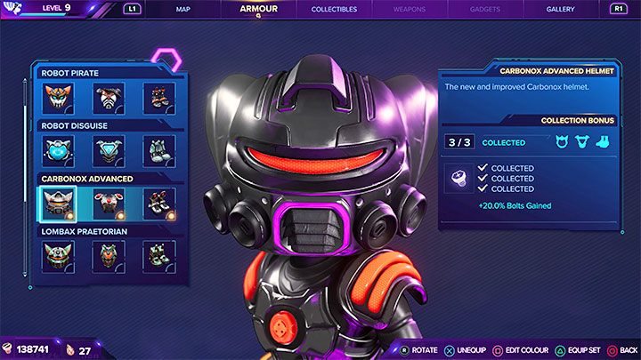 The reward for defeating both bosses is the Carbonox helmet - Ratchet & Clank Rift Apart: Arena, Gold Cup - walkthrough, all fights - Scarst Debris Cloud - Ratchet & Clank Rift Apart Guide