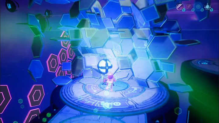 Go back towards the starting location, but on your way remove the lift sphere from the slot you used to catapult Clank - Ratchet & Clank Rift Apart: Clank, Return to Savali - puzzle guide, list - Clank and Kit Riddles - Ratchet & Clank Rift Apart Guide