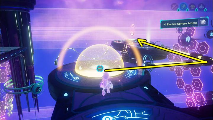 You must place the electric sphere in the slot right next to it - Ratchet & Clank Rift Apart: Clank, Return to Savali - puzzle guide, list - Clank and Kit Riddles - Ratchet & Clank Rift Apart Guide