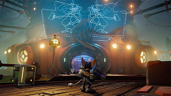An optional path will lead you to a tavern where you will fight a lot of pirates - Ratchet & Clank Rift Apart: Map-O-Matic - how to get? - FAQ - Ratchet & Clank Rift Apart Guide