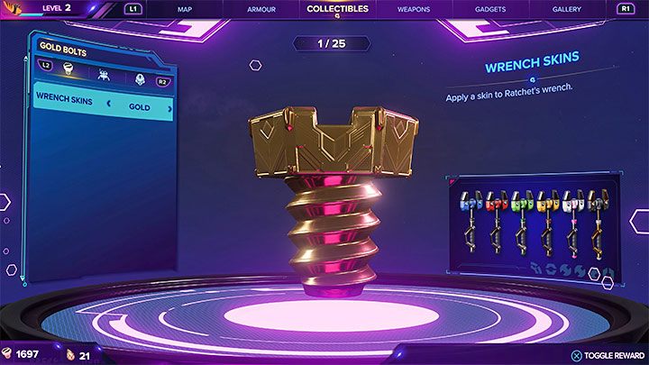 The game does not allow you to modify the weapon appearance to the same extent - Ratchet & Clank Rift Apart: Character appearance - can it be changed? - FAQ - Ratchet & Clank Rift Apart Guide