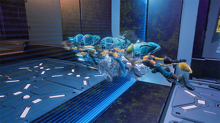 Whether or not you have taken up the optional exploration, you must resume the struggle at the location where Ratchet previously caught up with the Phantom - Ratchet & Clank Rift Apart: Follow the Phantom - walkthrough - Nefarious City - Ratchet & Clank Rift Apart Guide