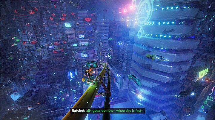 Shortly after Phantom is kidnapped, you will receive a mission objective about reaching the statue of Nefarious, which is located south of the marketplace - Ratchet & Clank Rift Apart: Investigate the Nefarious Statue - Nefarious City - Ratchet & Clank Rift Apart Guide