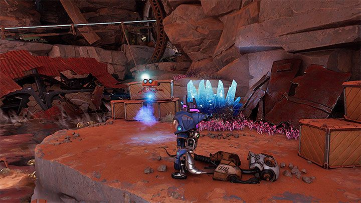 You can find the Spybot on your first visit to Torren IV - Ratchet & Clank Rift Apart: RYNO, the ultimate weapon - Spyobots list - Secrets and Collectibles - Ratchet & Clank Rift Apart Guide