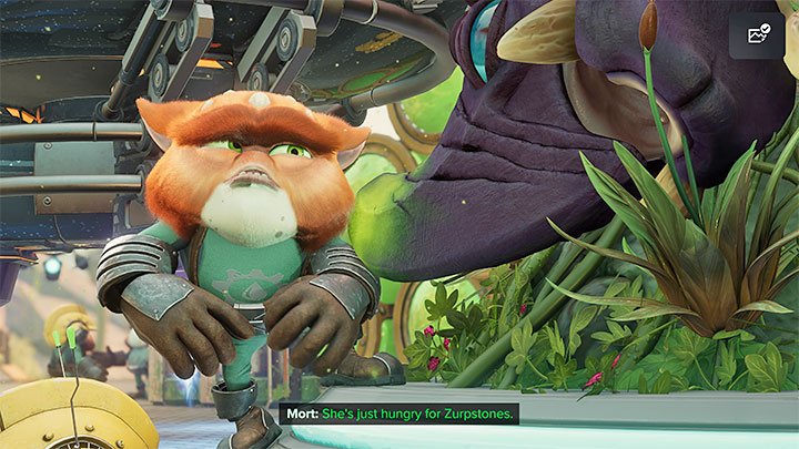 After returning to the Gelatonium Factory on Sargasso, talk to one of the Morts - Ratchet & Clank Rift Apart: Return to Sargasso, Trudi - walkthrough - Sargasso - Ratchet & Clank Rift Apart Guide