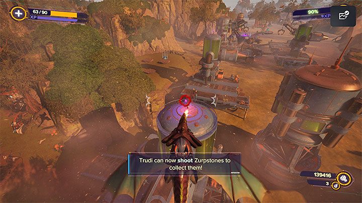 After finding 45 of the 60 zurpstones, you will unlock access to Trudi's Fireballs - Ratchet & Clank Rift Apart: Return to Sargasso, Trudi - walkthrough - Sargasso - Ratchet & Clank Rift Apart Guide
