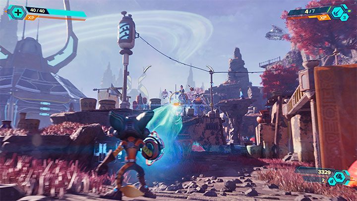 The village is a short distance east of here - Ratchet & Clank Rift Apart: Stopping the attack on the village - Savali - Ratchet & Clank Rift Apart Guide