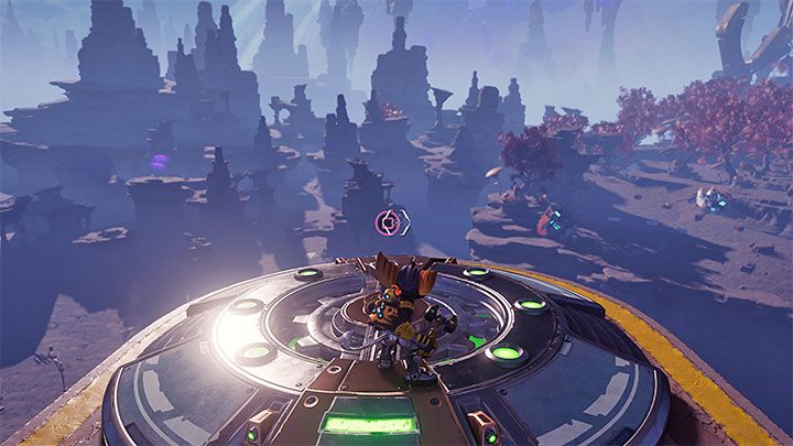 Once the fights are over, reach the mechanism marked by the game to use the crank - Ratchet & Clank Rift Apart: Accessing the Archives - walkthrough - Savali - Ratchet & Clank Rift Apart Guide