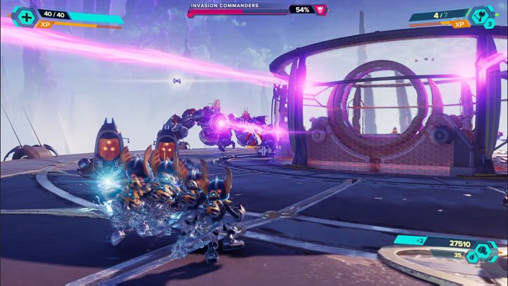 Expect that later in the fight, regular enemies may also start appearing on the archive roof - Ratchet & Clank Rift Apart: Accessing the Archives - walkthrough - Savali - Ratchet & Clank Rift Apart Guide