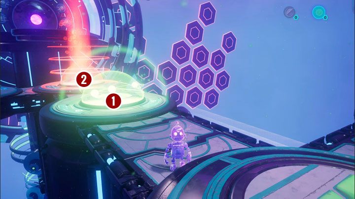 Place the other two spheres further down the main path - Ratchet & Clank Rift Apart: Clank, Sargasso - puzzle guide, list - Clank and Kit Riddles - Ratchet & Clank Rift Apart Guide