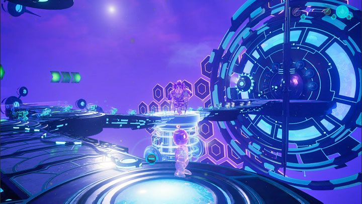Now you just have to wait until enough projections reach the meta-terminal and unlock the exit - Ratchet & Clank Rift Apart: Clank, Blizar Prime - puzzle guide, list - The riddles of Clank and Kit - Ratchet & Clank Rift Apart Guide