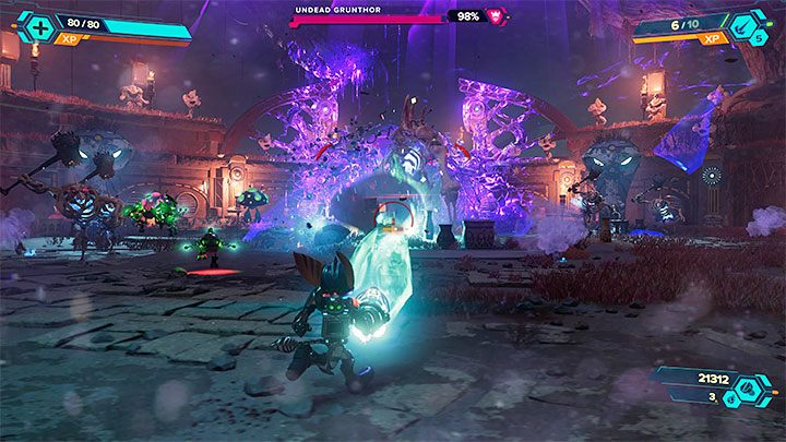 The first additional duel with Sue occurs when you reach the catacombs explored on your return to Savali - Ratchet & Clank Rift Apart: Sue, Scarstu Debris Field - how to defeat? - Bosses - Ratchet & Clank Rift Apart Guide