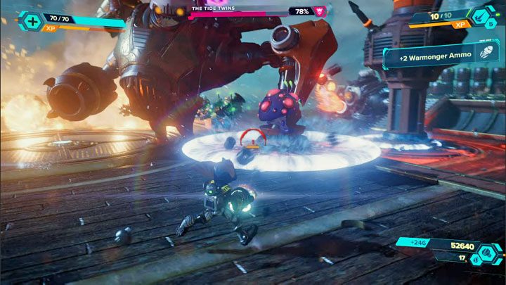 A certain impediment may be the rather limited combat area - Ratchet & Clank Rift Apart: The Tide Twins, Ardolis - how to defeat? - Bosses - Ratchet & Clank Rift Apart Guide