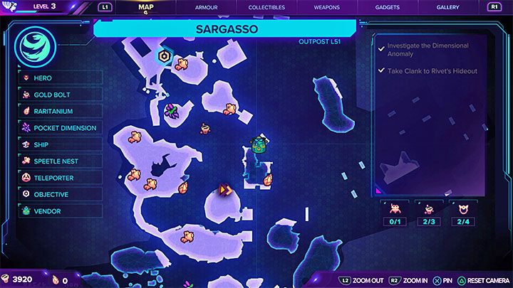 The map in Ratchet & Clank Rift Apart can be explored continuously, which ia very useful feature, and therefore, you can easily determine which areas can still be explored - Ratchet & Clank Rift Apart: Beginners guide - Basics - Ratchet & Clank Rift Apart Guide