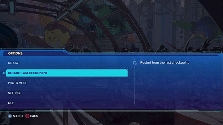 If you still can move, you can try solving the problem of being stuck by jumping into an abyss or deep water - Ratchet & Clank Rift Apart: Getting stuck in the environment - bug - Annex - Ratchet & Clank Rift Apart Guide