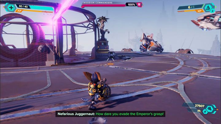 The fight against the two Invasion Commanders occurs during the final part of your stay on the planet Savali - Ratchet & Clank Rift Apart: Invasion Commanders, Savali - how to defeat? - Bosses - Ratchet & Clank Rift Apart Guide