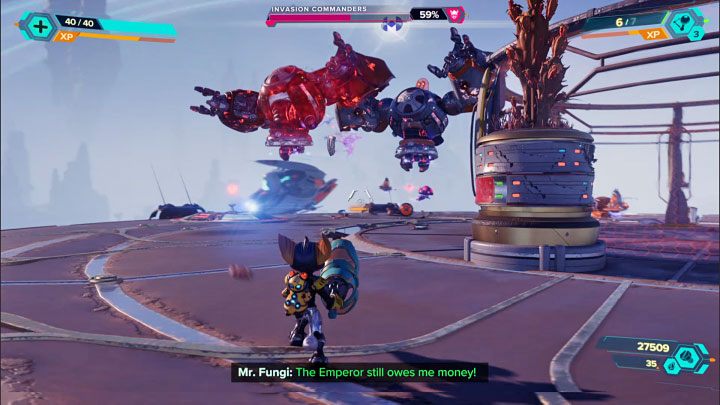 The bosses are also capable of jumping across great distances - Ratchet & Clank Rift Apart: Invasion Commanders, Savali - how to defeat? - Bosses - Ratchet & Clank Rift Apart Guide