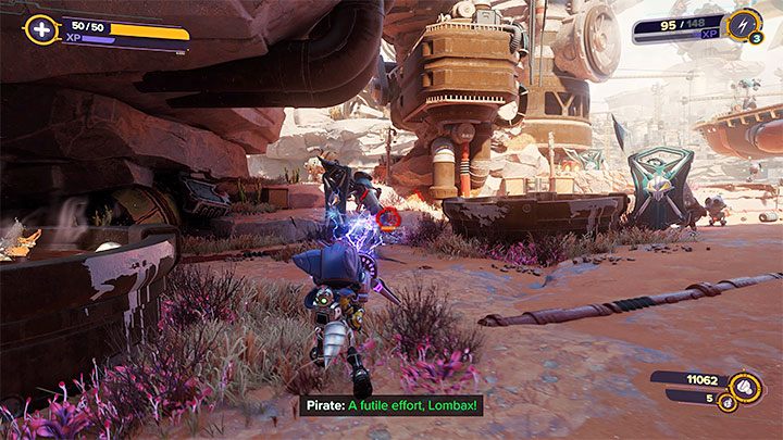 During the battles, you may notice that some pirates are using large shields and this can make it difficult to get rid of them - Ratchet & Clank Rift Apart: Finding the Fixer and the Hurlshot - Torren IV - Ratchet & Clank Rift Apart Guide