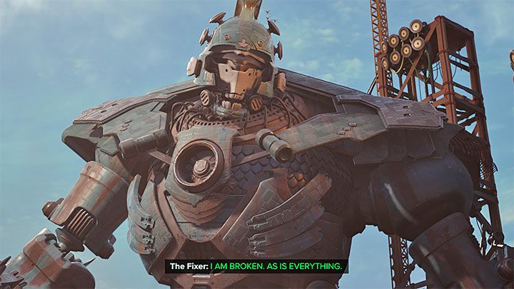 As a reminder, the Fixer is the large walking machine you saw in the background while exploring other areas on Torren IV - Ratchet & Clank Rift Apart: Run away from Fixer - walkthrough - Torren IV - Ratchet & Clank Rift Apart Guide