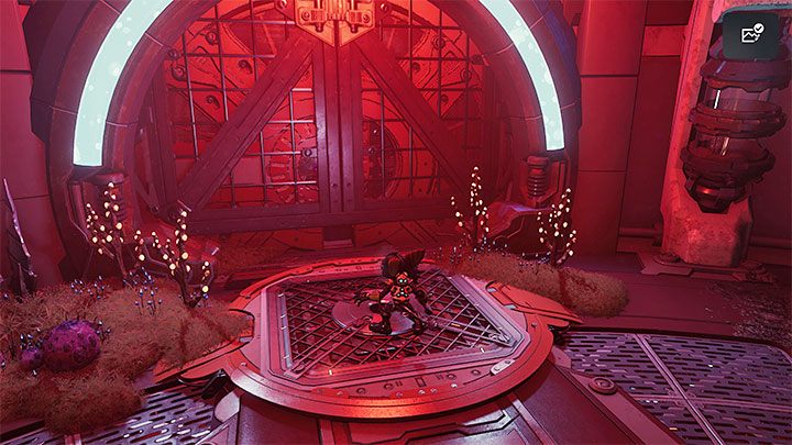 You can use the stairs leading to the Biology Division - Ratchet & Clank Rift Apart: Repair the Rubion Forge - Cordelion - Ratchet & Clank Rift Apart Guide