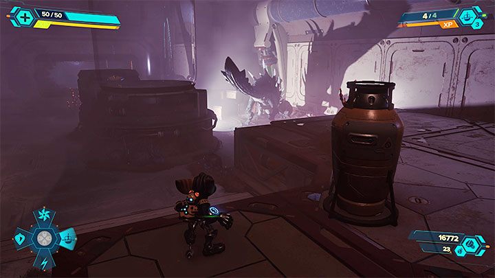 You will have your first encounter with Juice, a large creature that inhabits the underground complex - Ratchet & Clank Rift Apart: Repair the Rubion Forge - Cordelion - Ratchet & Clank Rift Apart Guide