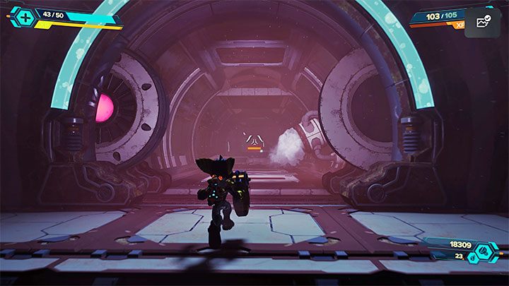 By removing the two locks in the middle room, a north passage should unlock - Ratchet & Clank Rift Apart: Repair the Rubion Forge - Cordelion - Ratchet & Clank Rift Apart Guide