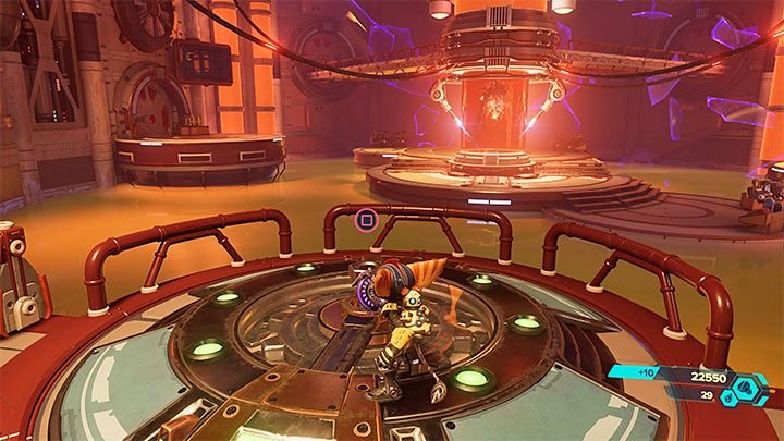 As you move through the vast underground complex of Kadaro Station in the dimension of the hot planet, you have to reach the location from the picture above - Ratchet & Clank Rift Apart: Freeing Juice and creating the Dimensionator - walkthrough - Cordelion - Ratchet & Clank Rift Apart Guide