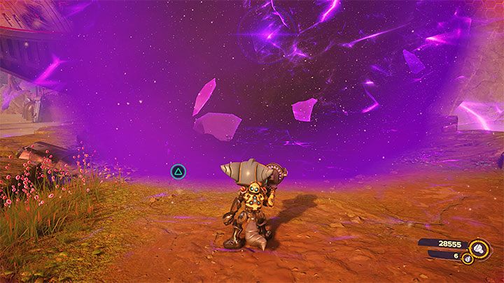 In addition to the Juggernaut, you must also deal with the last group of Nefarious' smaller machines - Ratchet & Clank Rift Apart: Protecting Morts and freeing Seekerpede - walkthrough - Return to Sargasso - Ratchet & Clank Rift Apart Guide