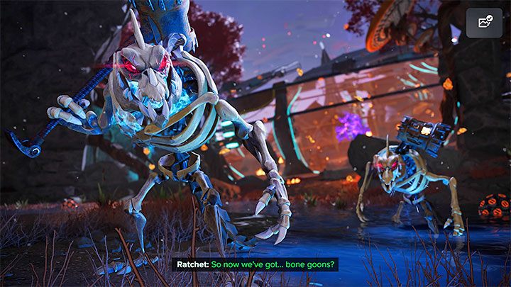 Starting from this location you will also start encountering skeleton enemies - Ratchet & Clank Rift Apart: Archives and starting the machinery - walkthrough - Savali - return - Ratchet & Clank Rift Apart Guide