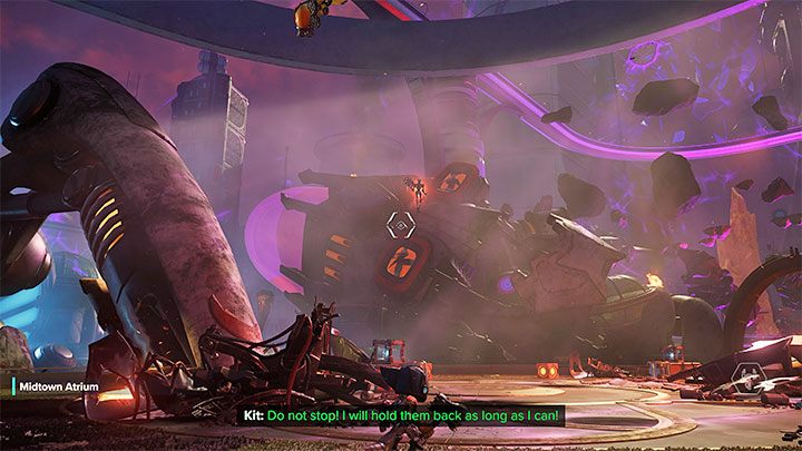 In the final third battle, you will engage in a direct duel with Emperor Nefarious in the atrium - Ratchet & Clank Rift Apart: Begin the finale and defeat the final boss - walkthrough - Final confrontation - Ratchet & Clank Rift Apart Guide