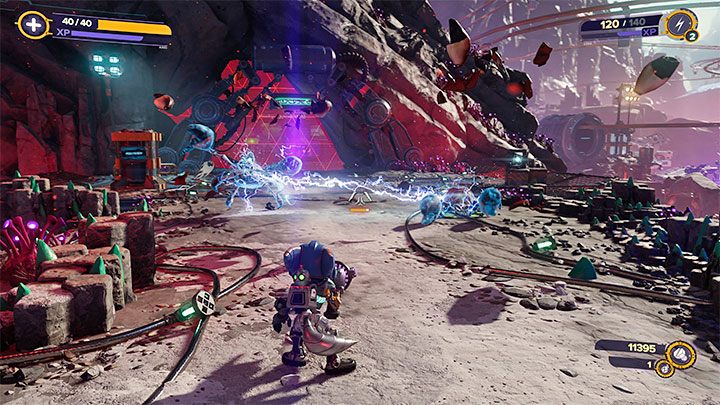 Notice that you can head towards a passage that was blocked in the post-apocalyptic dimension - Ratchet & Clank Rift Apart: Overriding the lockdown and getting to the Miners - walkthrough - Blizar Prime - Ratchet & Clank Rift Apart Guide