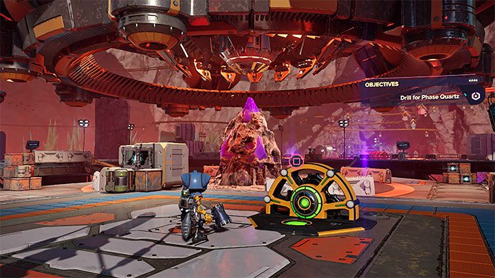 You will advance to the last part of the mission on Blizar Prime after completing a long ride on the rails and reaching the large Drill in the northern part of the map - Ratchet & Clank Rift Apart: Obtaining the Phase Quartz and Escape - Blizar Prime - Ratchet & Clank Rift Apart Guide