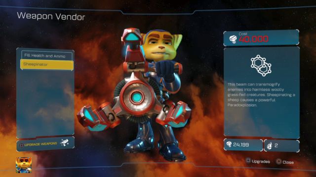 The Sheepinator is without a doubt the weirdest weapon in the game. - Ratchet & Clank: Planet Kalebo 3 - Walkthrough - Walkthrough - Ratchet and Clank Game Guide & Walkthrough